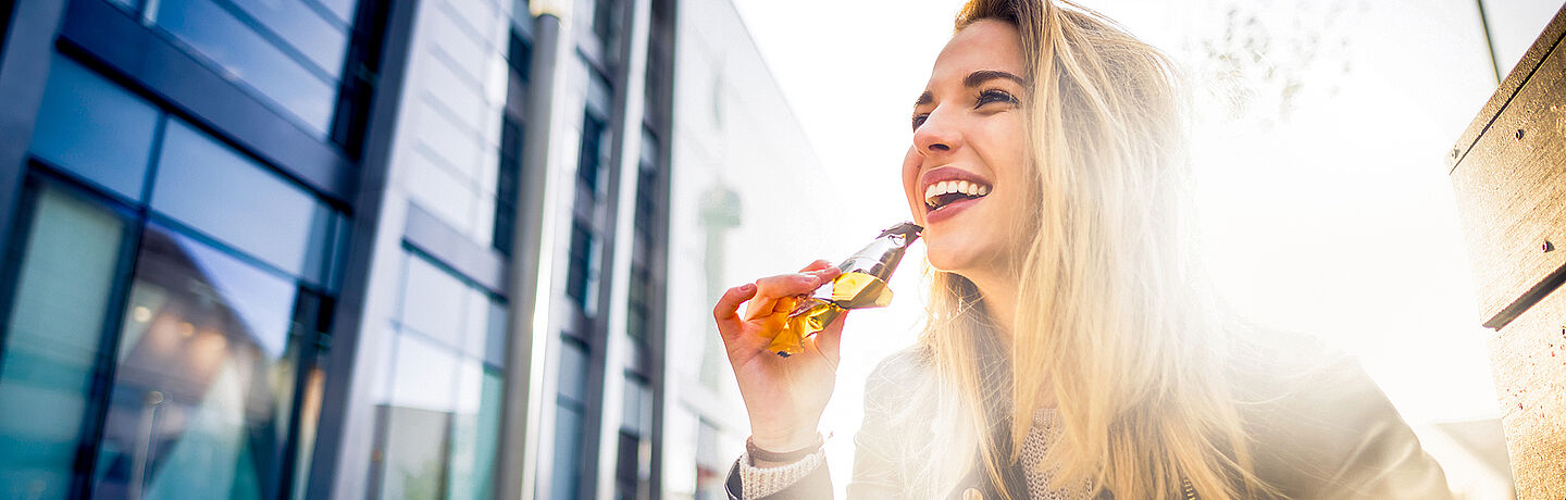 girl with energy bar
