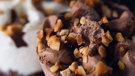 Ice cream with nuts