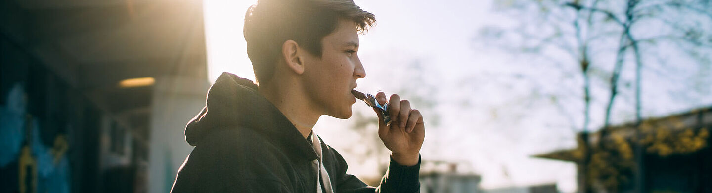 boy eating chocolate