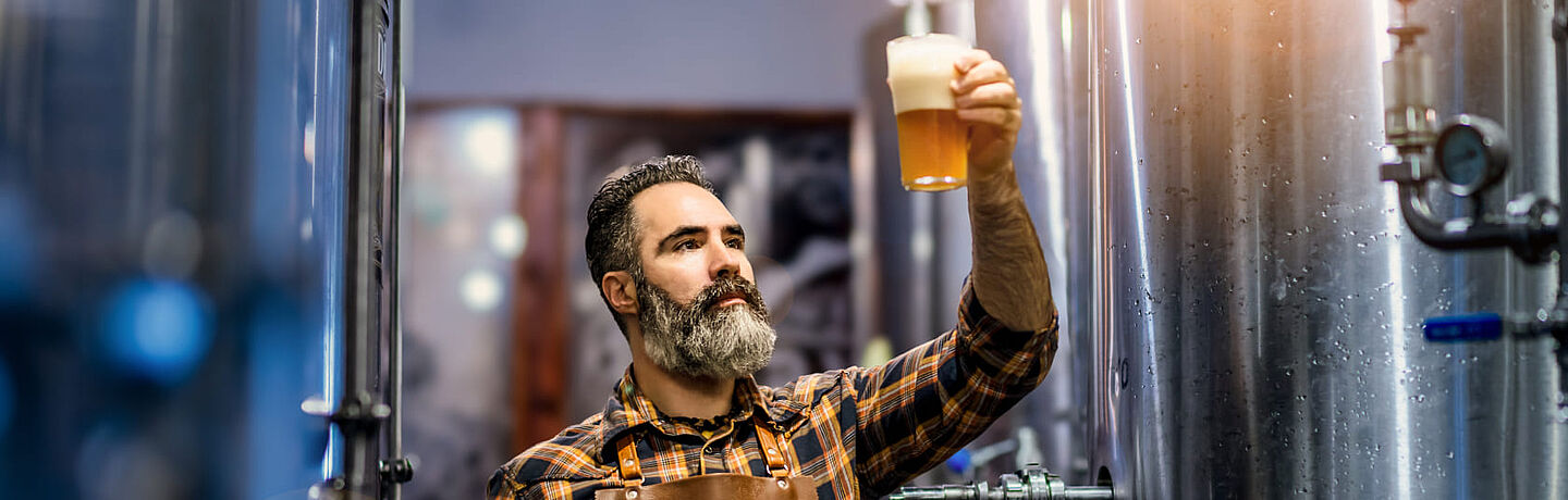 man with beer