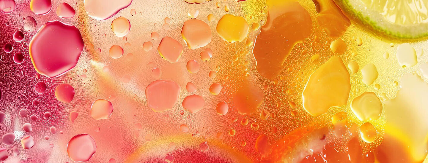 liquid colored with orange