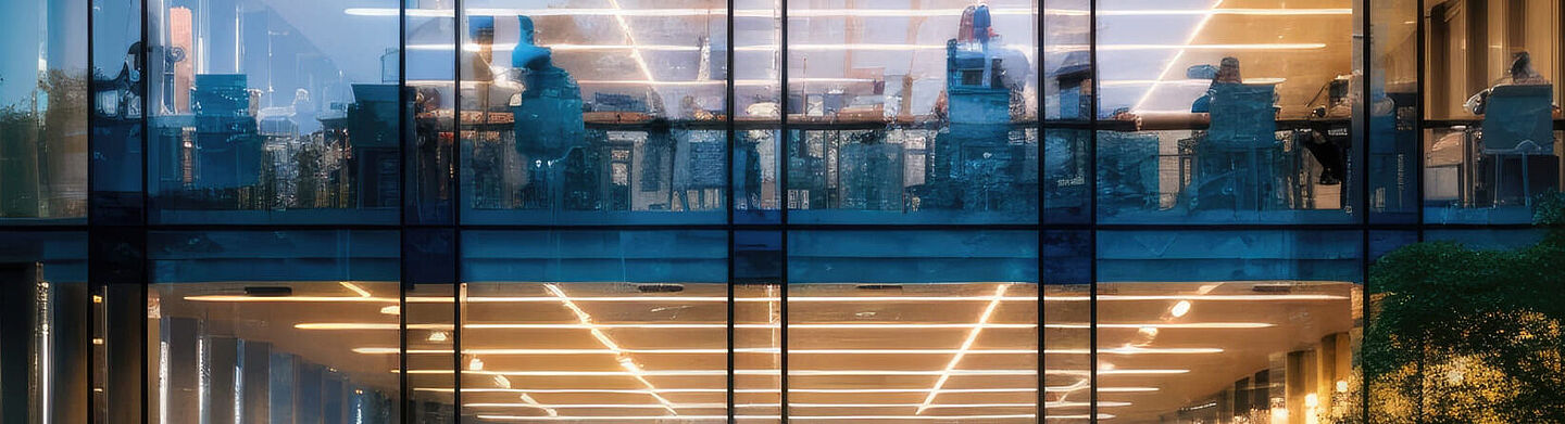 Bürogebäude aus Glas