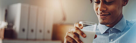 men drinking milk