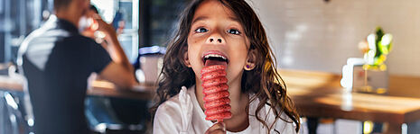 girl with red ice cream